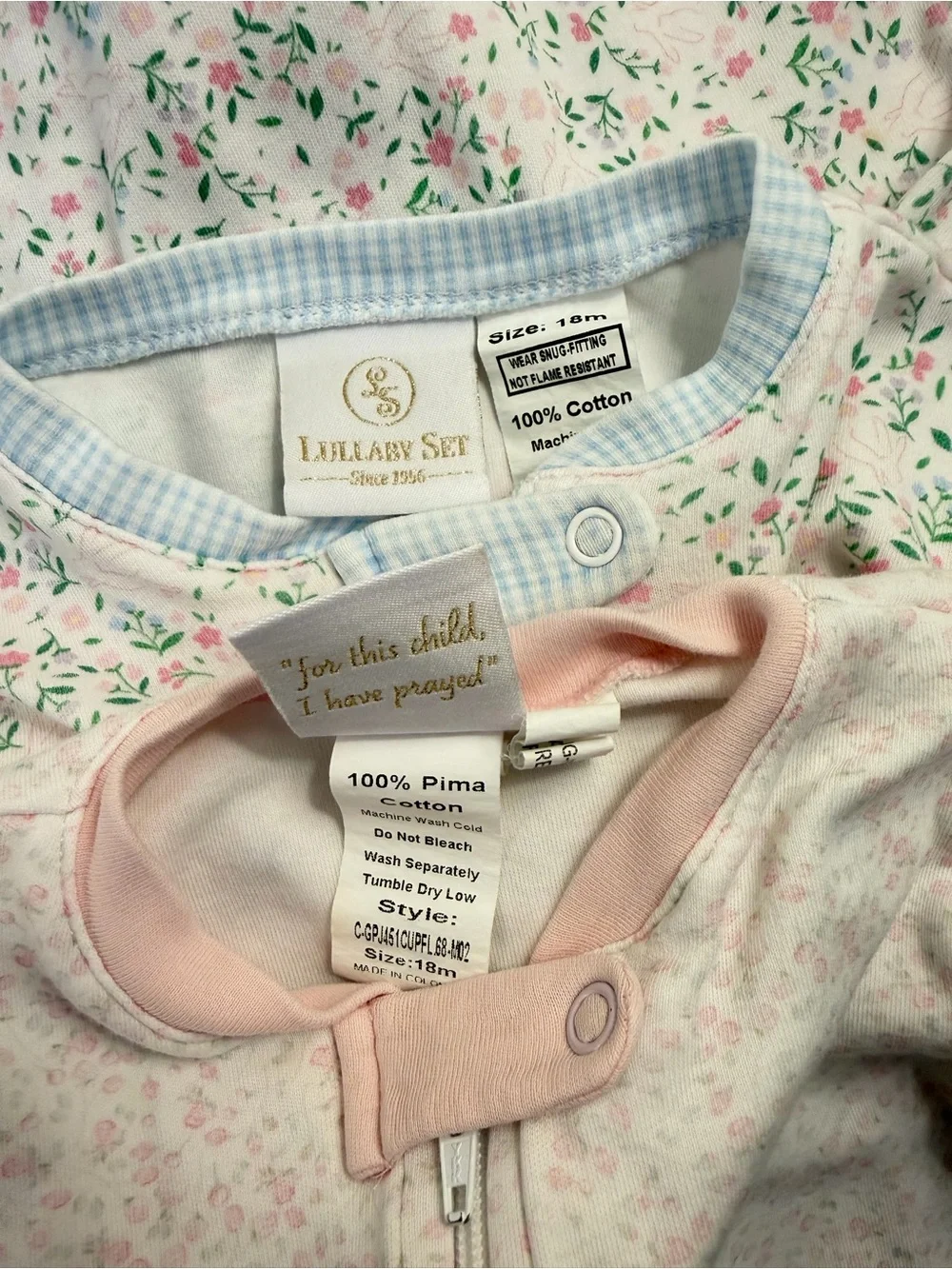 Lullaby Set Floral Footies Bundle 18M